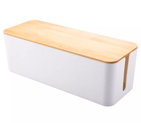 AG381E Organizer na kable listwy biały
