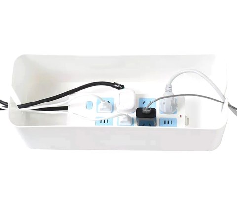 AG381E Organizer na kable listwy biały