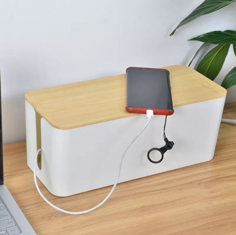 AG381E Organizer na kable listwy biały