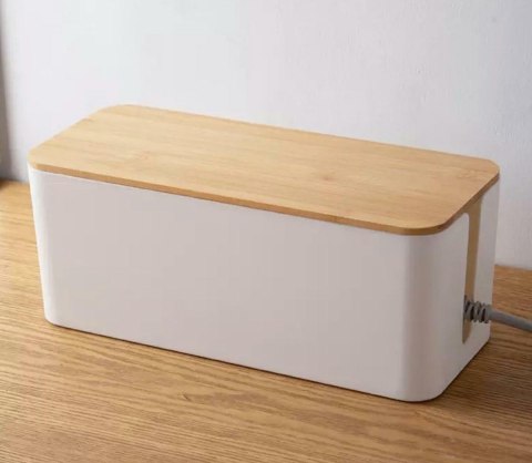AG381E Organizer na kable listwy biały