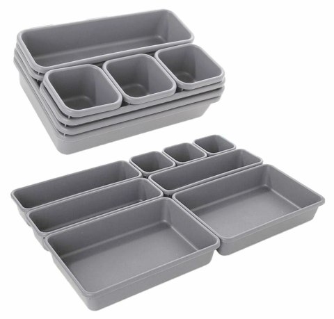 AG641B Modułowy organizer 8szt szary
