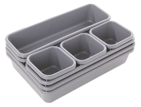 AG641B Modułowy organizer 8szt szary