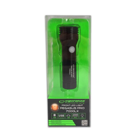 EOT064 Esperanza profesjonalna lampka rowerowa led na przód 2w1 pegasus pro 7000 lx