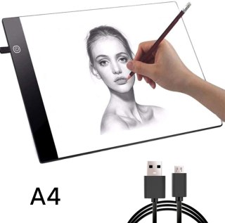 AG633E Deska kreślarska podświetlana a4