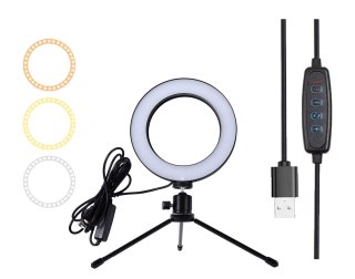 ZD67B Lampa pierścieniowa 16cm led staty