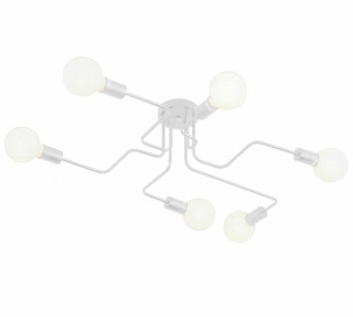ZD74K Lampa sufitowa 6 ramion biała