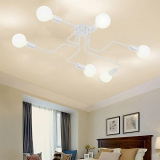 ZD74K Lampa sufitowa 6 ramion biała