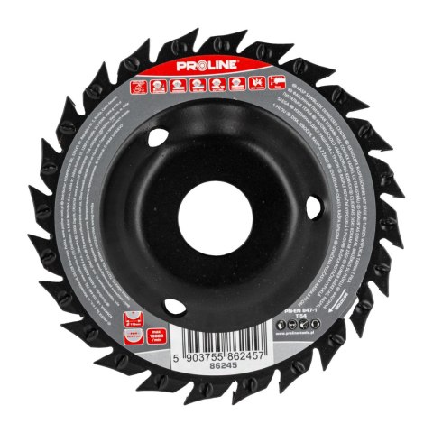 Tarcza wypukła tarnik grube zęby z piłą 115mm proline