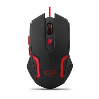 EGM205R Mysz przewodowa dla graczy 6D optyczna USB MX205 Fighter czerwona