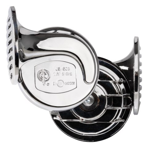 Klakson sygnał dźwiękowy chrom 12v 2 sztuki chr-01 amio-01715