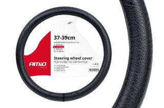 Pokrowiec nakładka na kierownicę samochodową m 37-39cm swc-16-m amio-01382