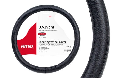 Pokrowiec nakładka na kierownicę samochodową m 37-39cm swc-16-m amio-01382