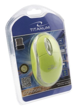 TM120G Mysz bezprzewodowa 2.4GHz 3D optyczna USB Condor zielona