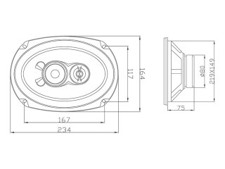 0949# Głośnik blow wh-6916 6x9" 3way komplet samochodowy