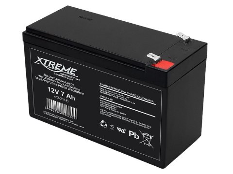 82-211# Akumulator żelowy 12v 7ah xtreme 150x100x65_6,5