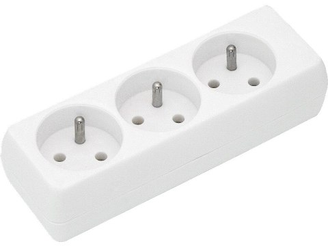 9759# Gniazdo gn-370/gn-330 3-gniazda z uziemieniem białe