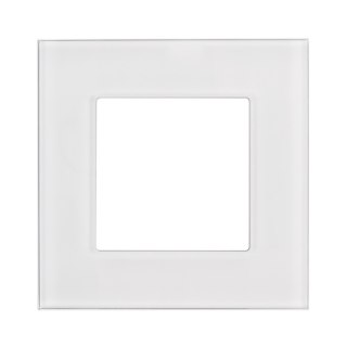 Szklana ramka Maclean, pojedyncza, biała, 86x86mm, MCE730W