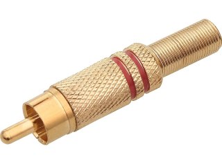 1558# Wtyk rca cinch złoty mały czerwony