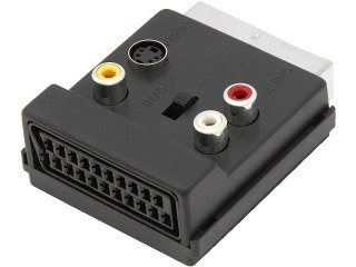 2566# Rozgałęźnik wtyk scart-1xgniazdo scart+3rca+svhs+ przełącznik