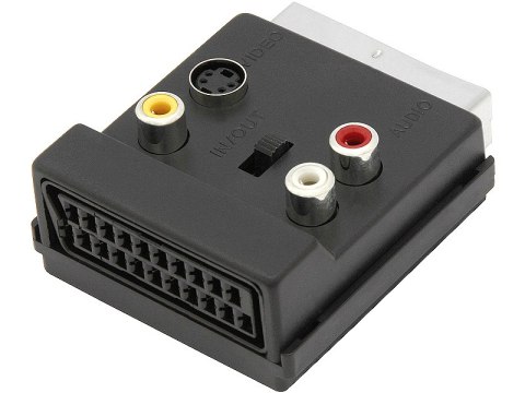 2566# Rozgałęźnik wtyk scart-1xgniazdo scart+3rca+svhs+ przełącznik