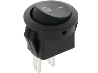 2922# Przełącznik mk101-8c on-off czarny okrągły-2p