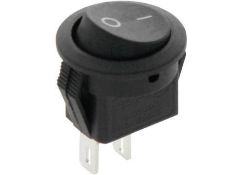 2922# Przełącznik mk101-8c on-off czarny okrągły-2p