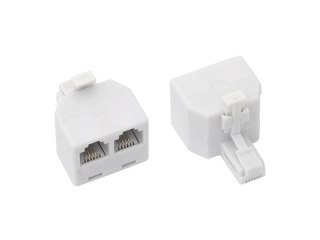 3305# Rozgałęźnik telefoniczny wtyk -2gniazdo mod 6p4c
