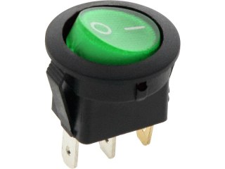 3909# Przełącznik podświetlany okrągły 12v zielony