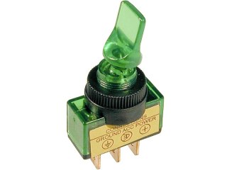 4914# Przełącznik asw-14d hebelkowy 12v zielony
