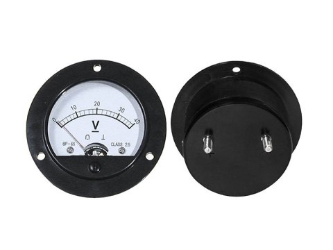 51-140# Miernik analogowy voltomierz okrągły 40v