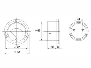 51-140# Miernik analogowy voltomierz okrągły 40v