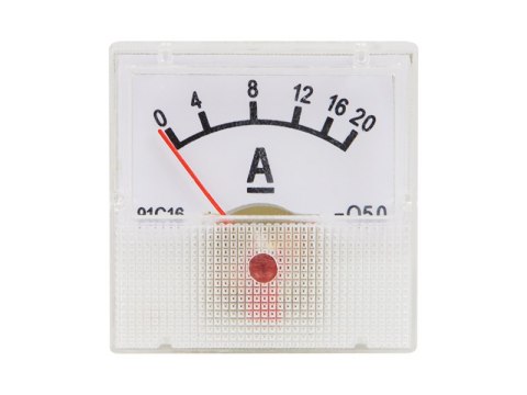 51-520# Miernik analogowy amperomierz kwadrat mini 20a + bocznik
