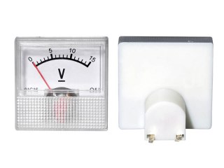 51-615# Miernik analogowy voltomierz kwadrat mini 15v