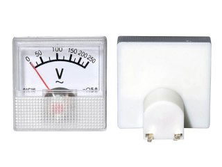 51-625# Miernik analogowy voltomierz kwadrat mini 250v prąd stały