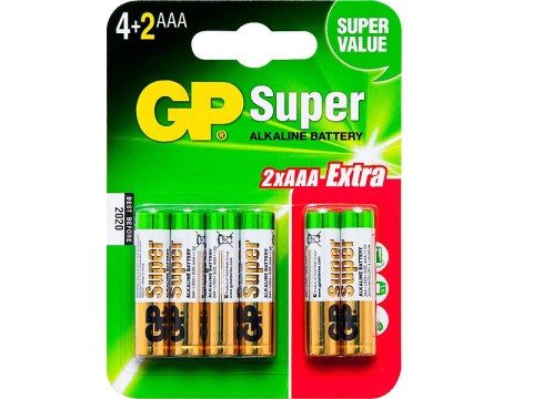 8724# Bateria alkaliczna aaa 1.5 lr3 gp super 6szt