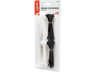 41-408# Opaski zaciskowe zestaw czarny/biały 2,5mm ct250bw