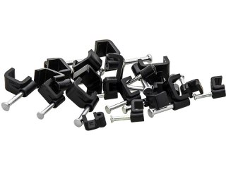 42-008# Uchwyt kabla 10/5mm czarny płaski