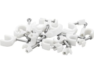 42-009# Uchwyt kabla 4mm biały okrągły