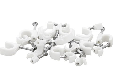 42-009# Uchwyt kabla 4mm biały okrągły