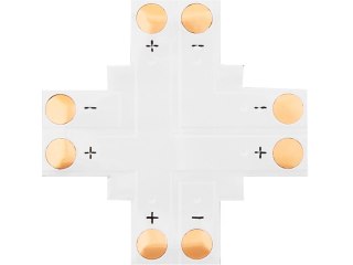 4882# Konektor do taśm led typu "+" 8mm 2pin