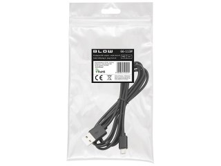 66-113# Przyłącze usb a - micro b 1m czarne hq zwieszka