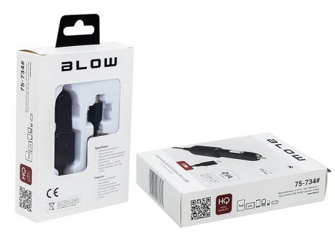 75-734# Ładowarka samochodowa wtyk mini usb 5v 2,1a 12-24v