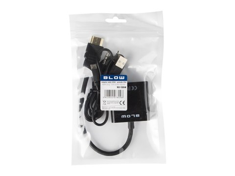 92-120# Przejście hdmi wtyk-vga gniazdo+gniazdo 3,5+gniazdo micro+kabel