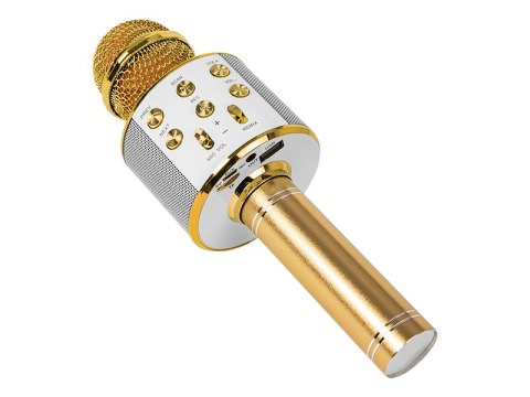 33-145# Mikrofon prm402 blow złoty karaoke