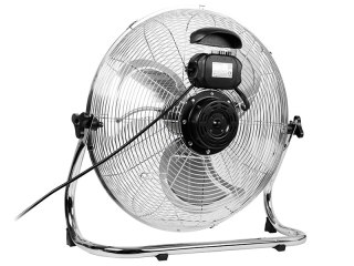 44-065# Wentylator podłogowy 18"/45cm 200w cyrkulator srebrny