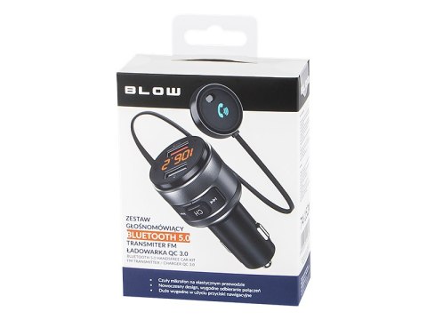 74-152# Transmiter fm blow bt zestaw głośnomówiący + ładowarka qc3.0