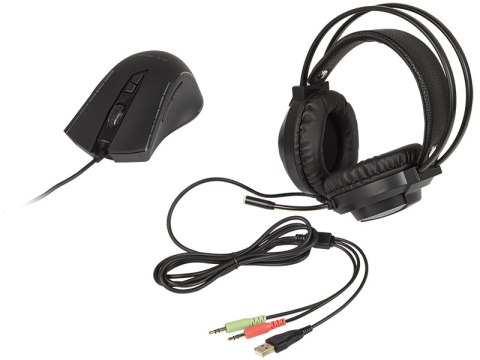 84-218# Klawiatura+mysz blow z podświetleniem led cybergod słuchawki"