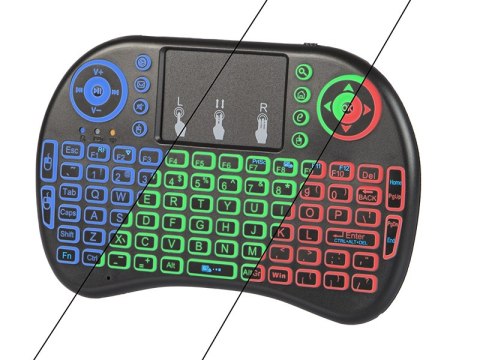 84-253# Klawiatura bezprzewodowa 2,4ghz miniks-2 +touchpad
