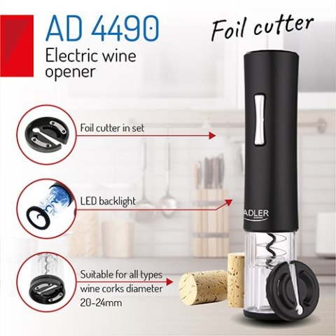 AD 4490 Elektryczny otwieracz do wina