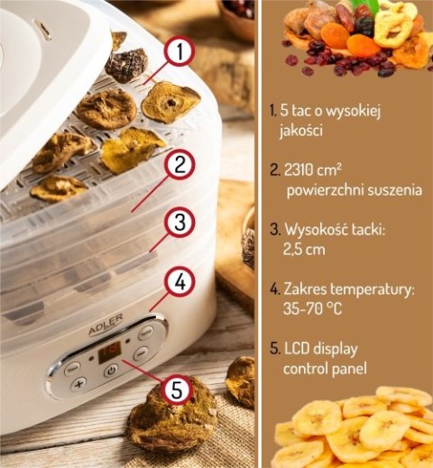 AD 6658 Suszarka do grzybów, ziół i żywności - dehydrator
